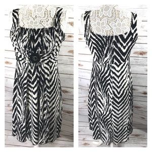 Enfocus Studio Zebra Print Hi Low Dress